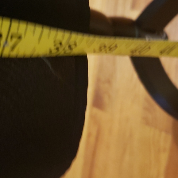 Blk Work or Travel Dress with Floral Detail. Never worn. Necklace not included. - Picture 8 of 9